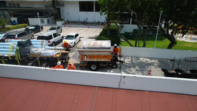 Commercial Roofing Limited Access Debris Capture | Best Roofing