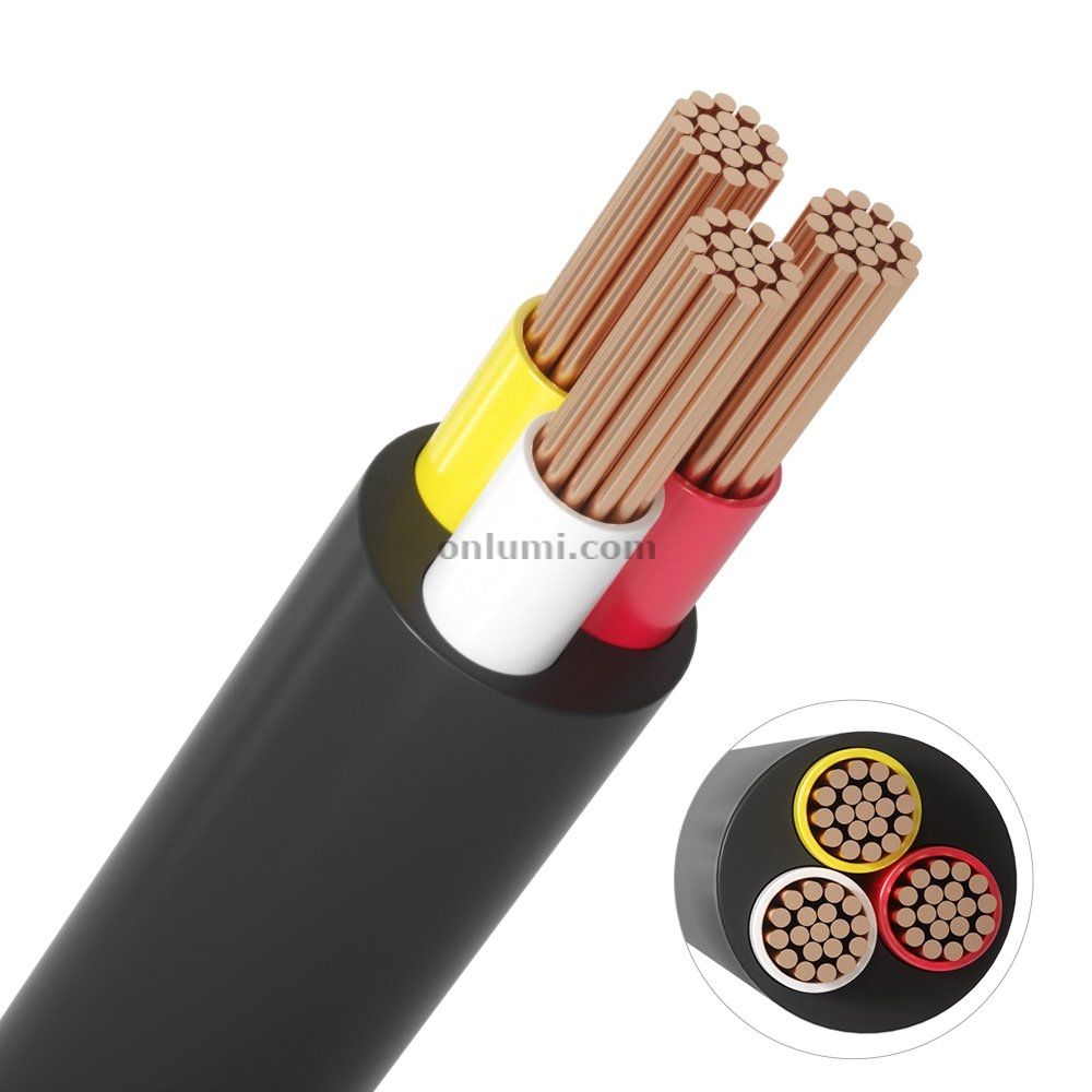 3 Core UL2464 Sheathed Cable in Red-White-Yellow 2