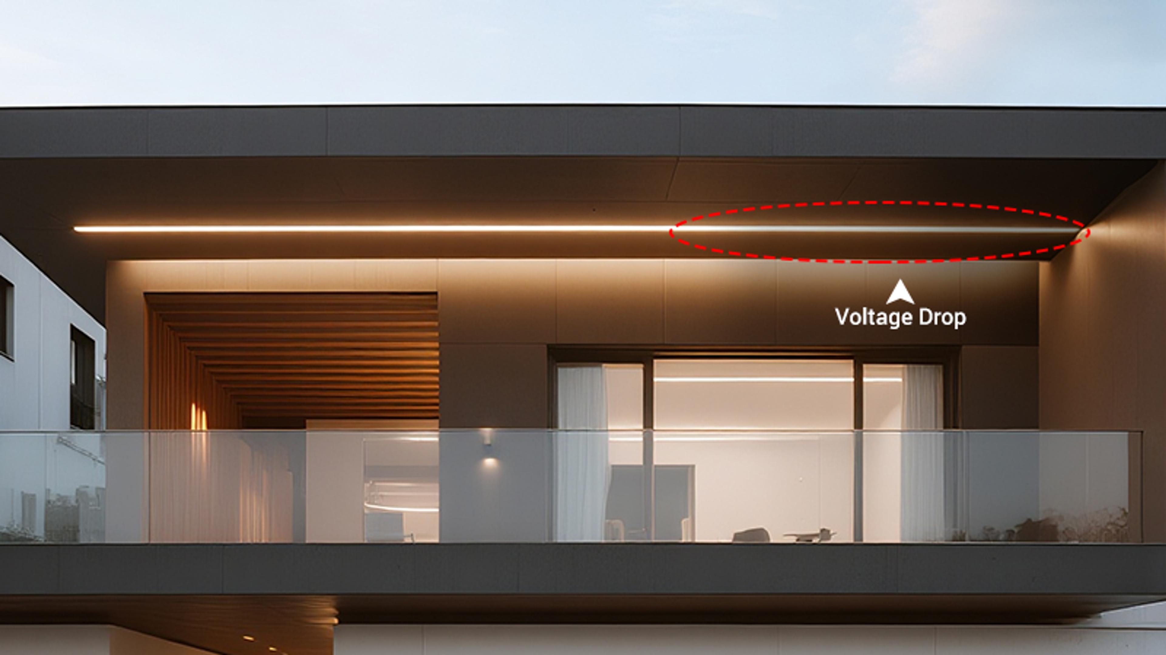 Voltage Drop of led strip lighting project