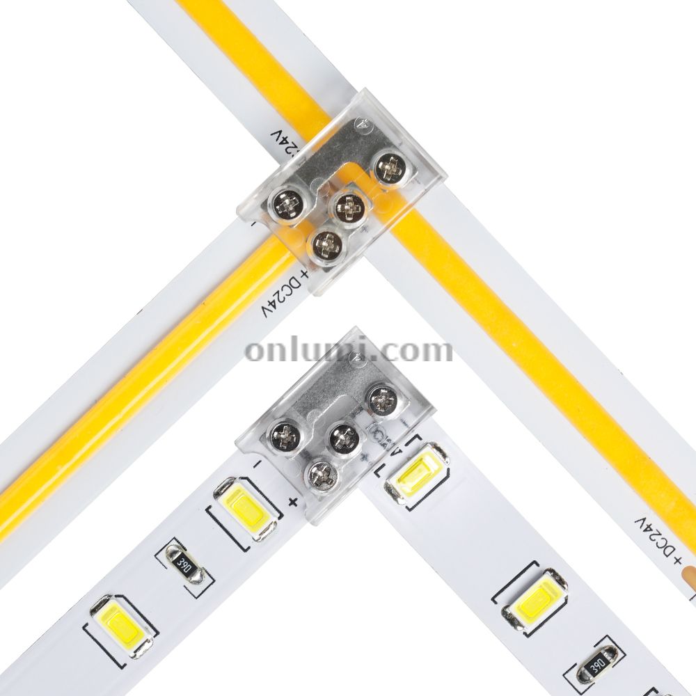 10mm 2 Pins LED Strip Connector for SMD/COB Mono-Screw Fixing 2