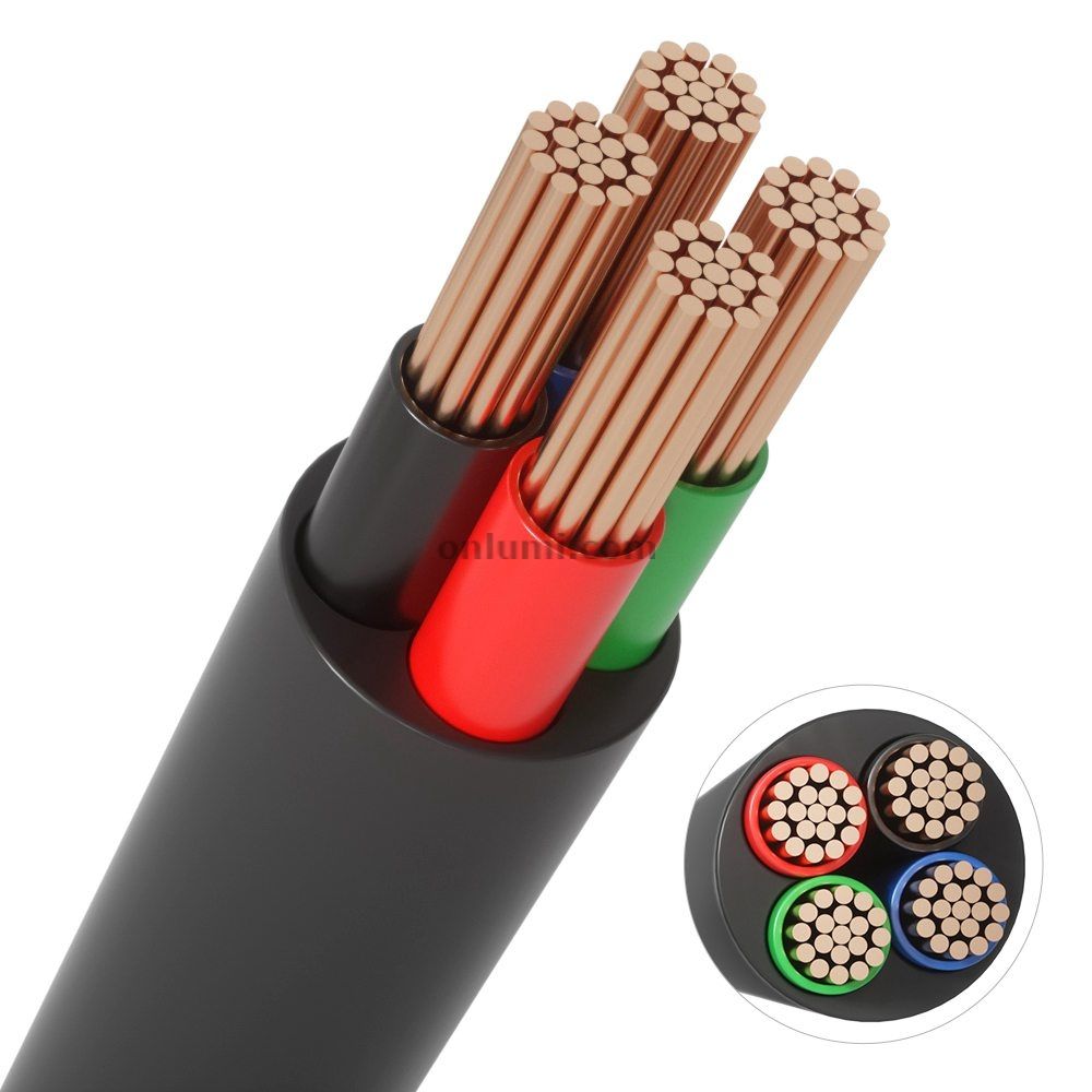 4 Core UL2464 Sheathed Cable in Black-Green-Red-Blue 2