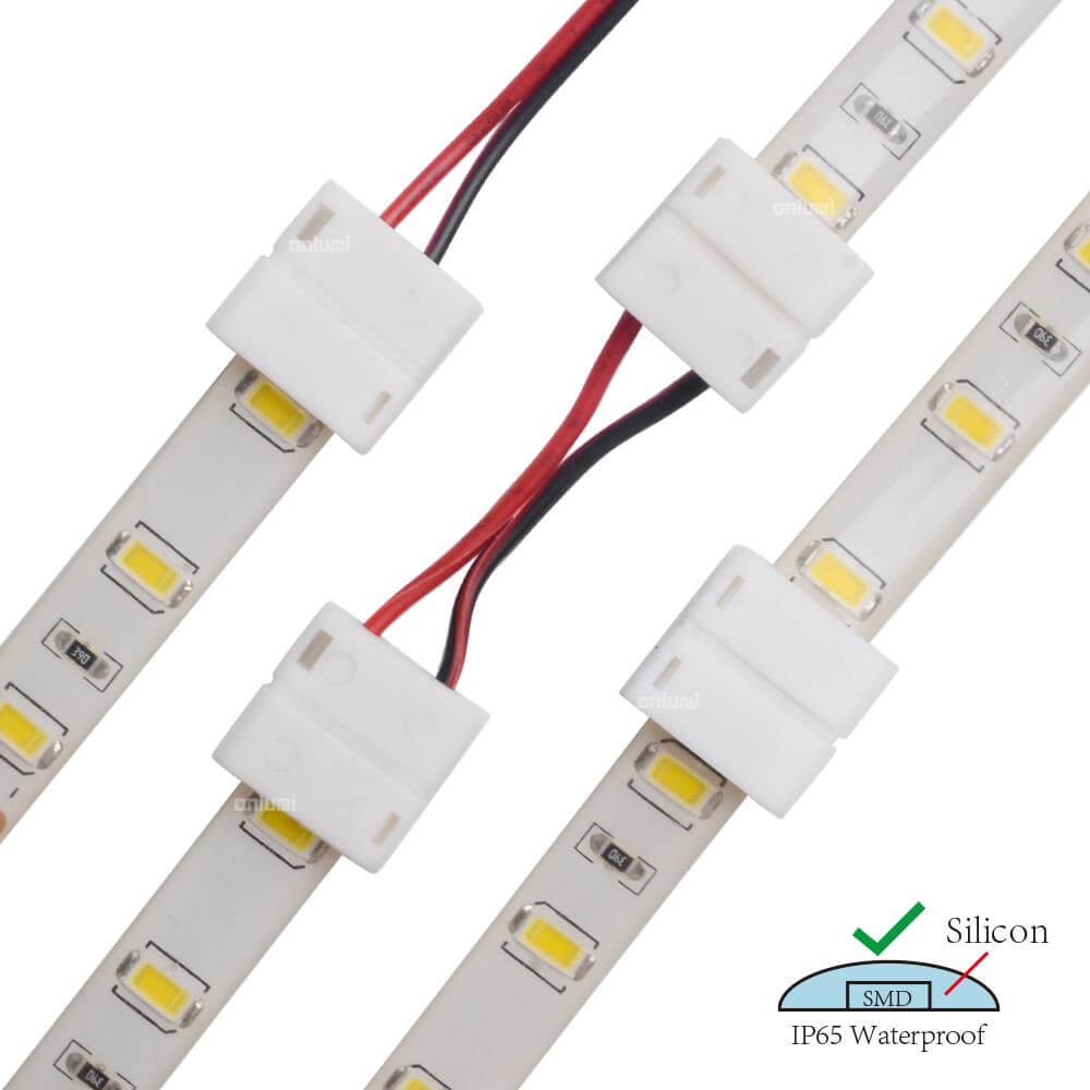 10mm 2 Pins LED Strip Connector for SMD Mono-Snap DJ