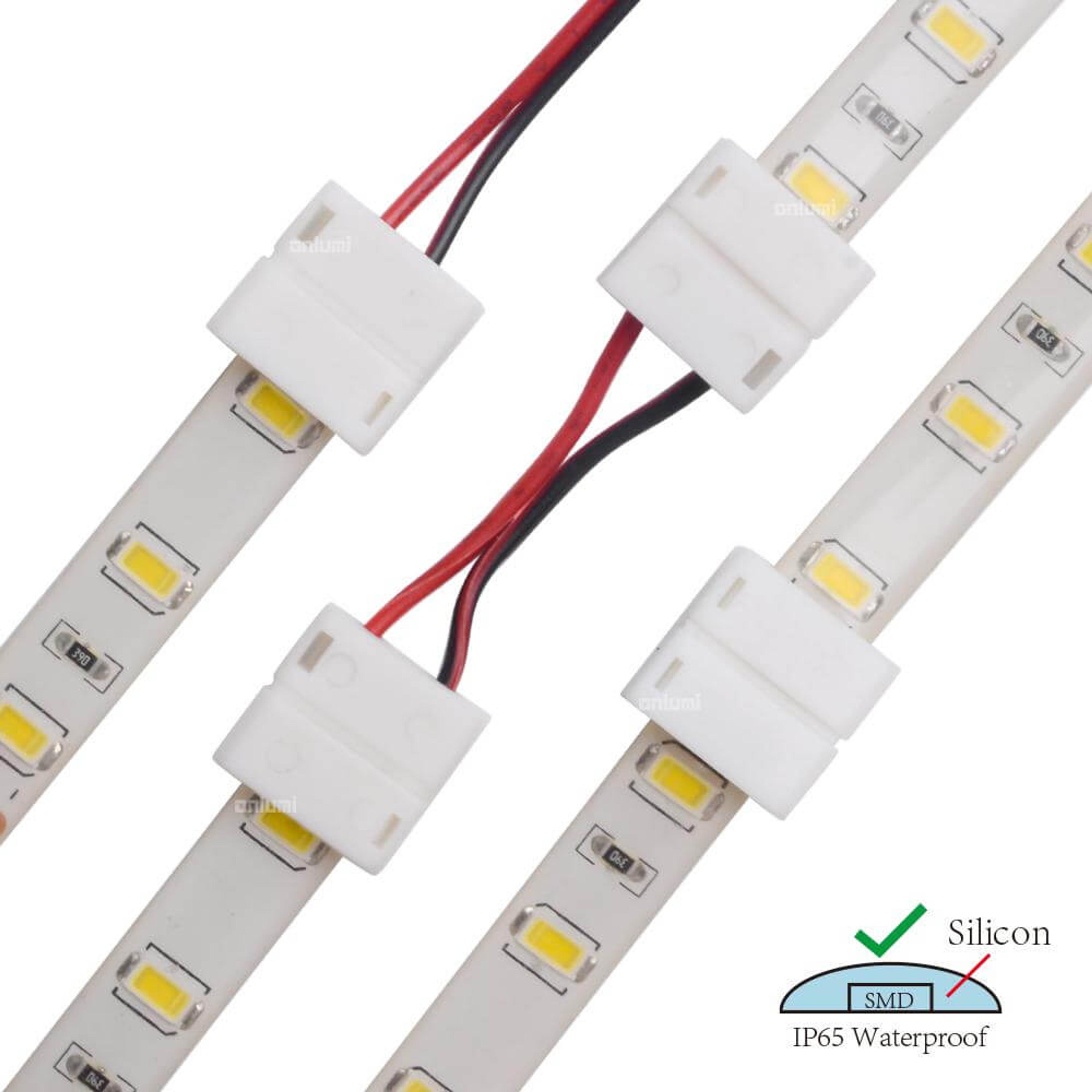 10mm 2 Pins LED Strip Connector for SMD Mono-Snap DJ