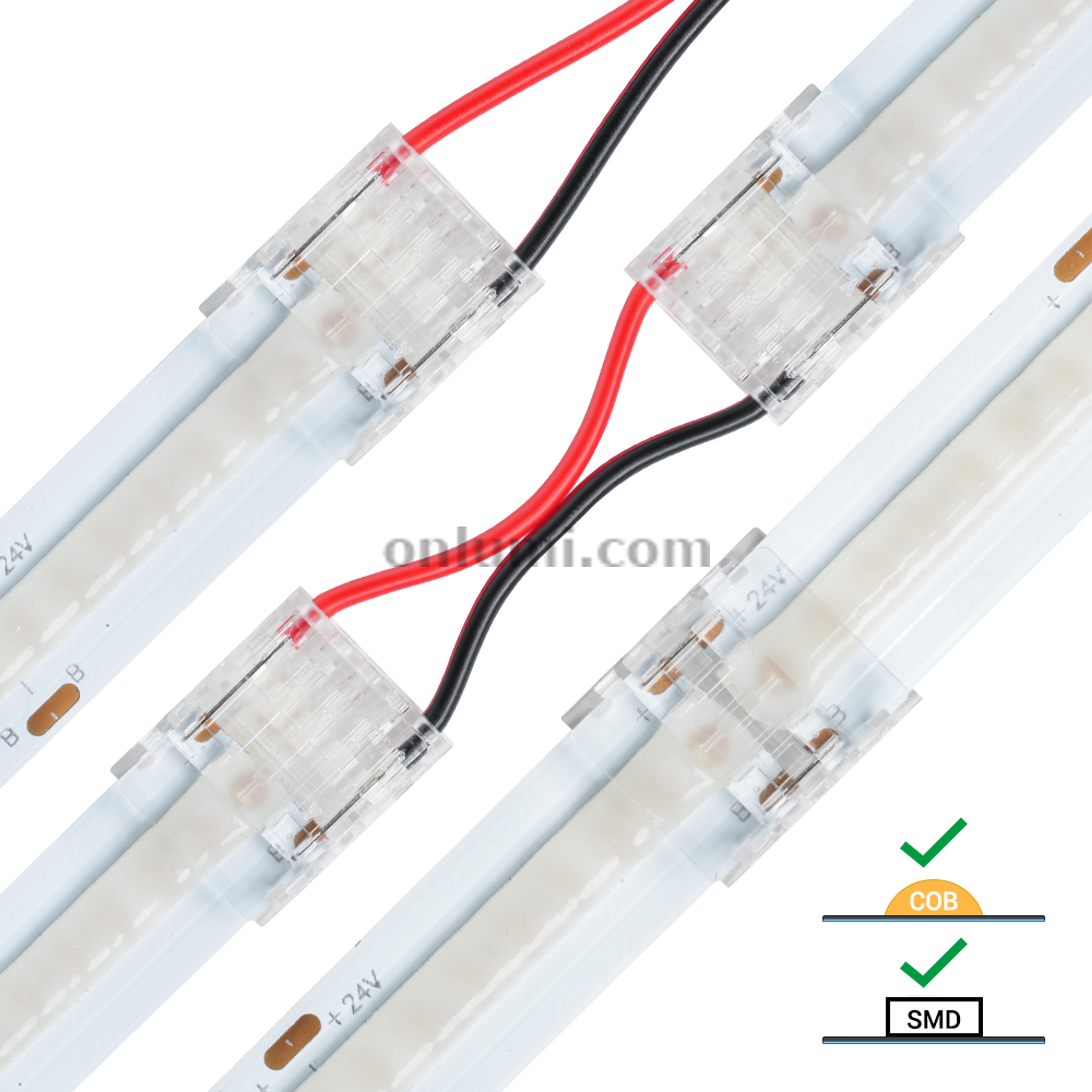 12mm 2 Pins LED Strip Connector for SMD/COB Mono-Hippo-M Mini