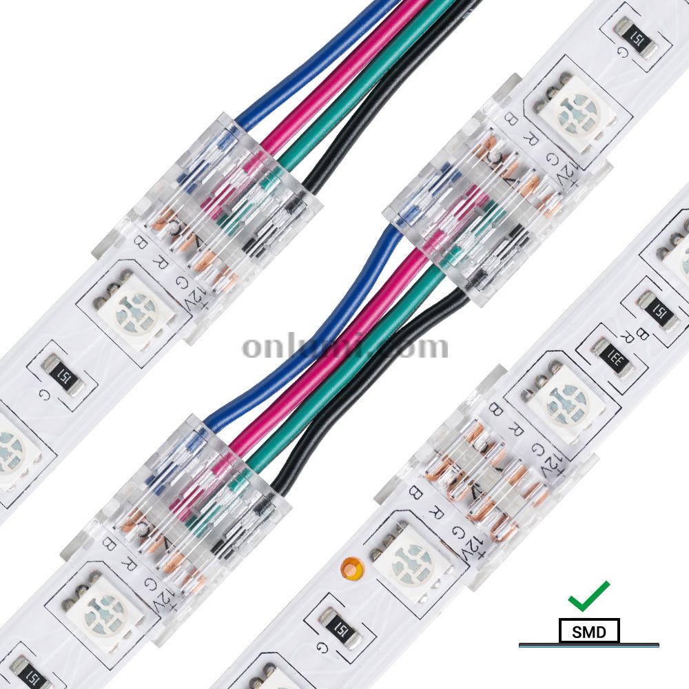 10mm 4 Pins LED Strip Connector for SMD RGB-Hippo-M Mini
