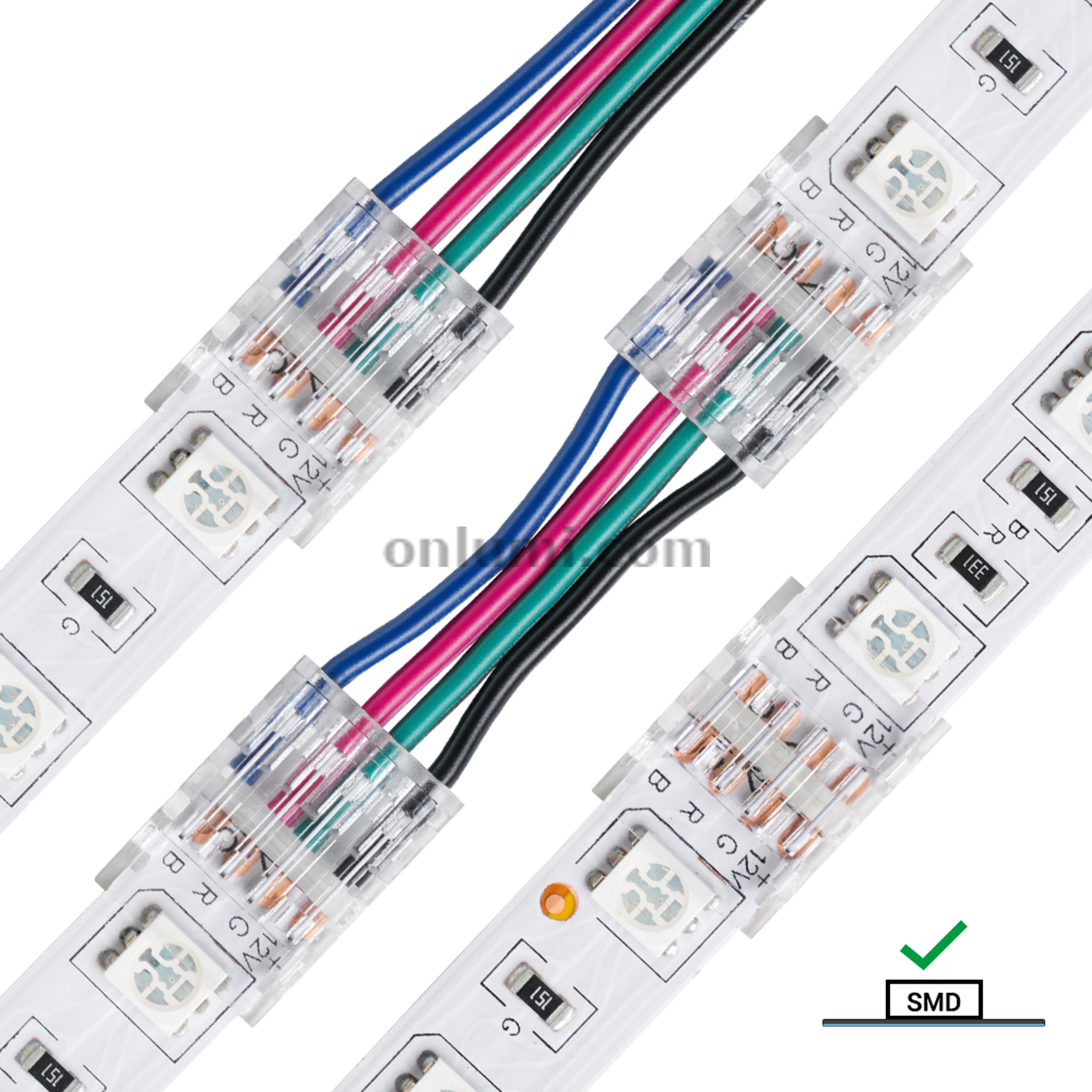 10mm 4 Pins LED Strip Connector for SMD RGB-Hippo-M Mini