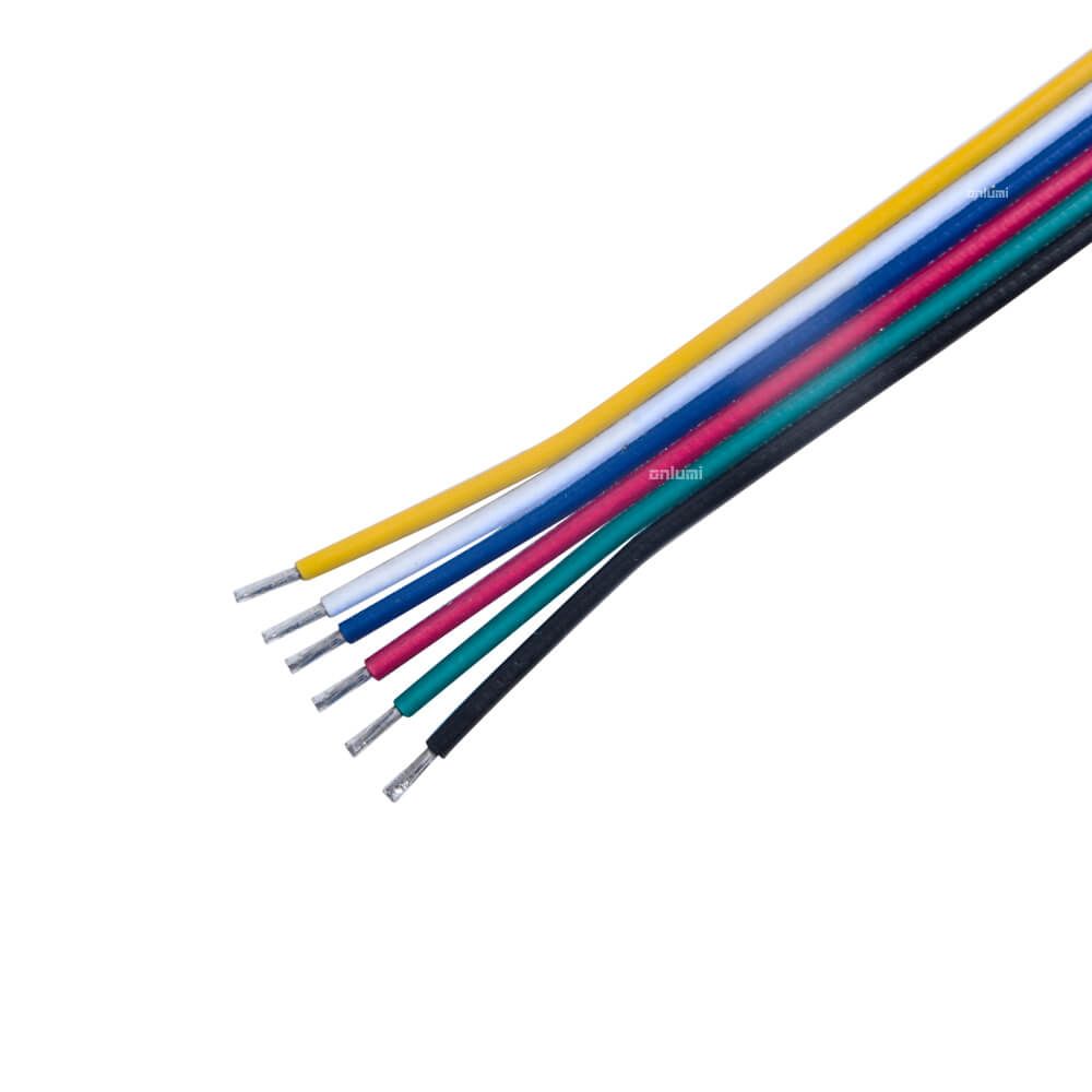 6 Pins PVC Black-Green-Red-Blue-White-Yellow 1007 Multiple Package