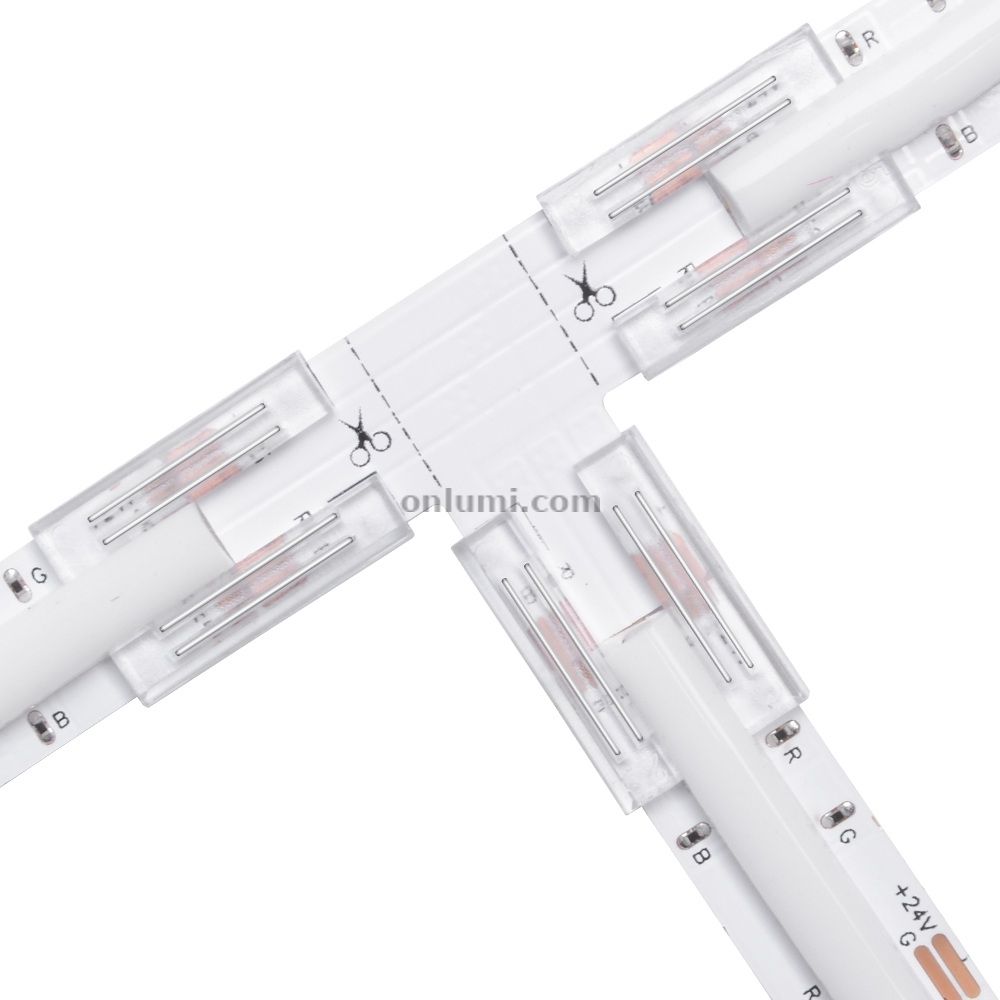 10mm 4 Pins LED Strip Corner PCB Connector for COB RGB L/T 2