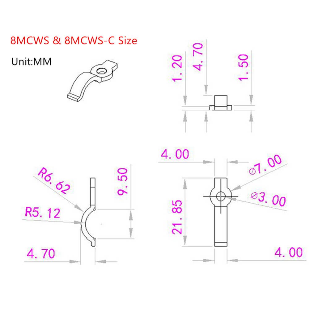 Screw-On IP65 LED Strip Mounting Clips 2