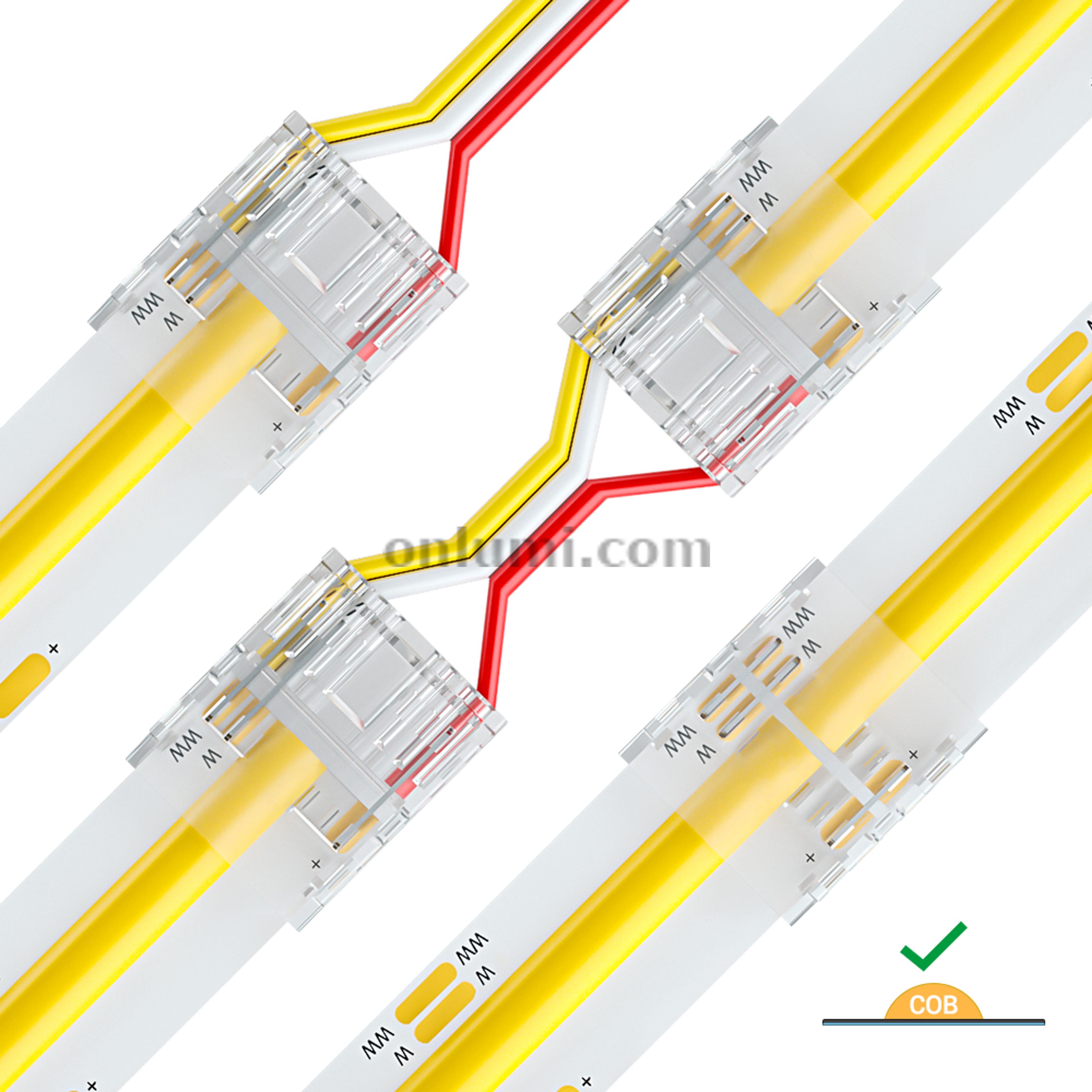 12mm 3 Pins LED Strip Connector for COB CCT-Hippo-M Mini