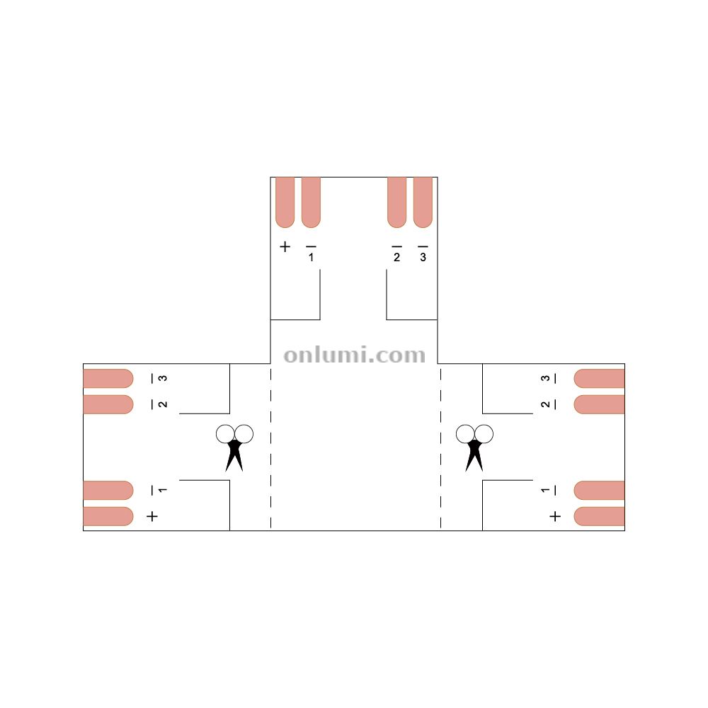 10mm 4 Pins LED Strip Corner PCB Connector for COB RGB L/T 3