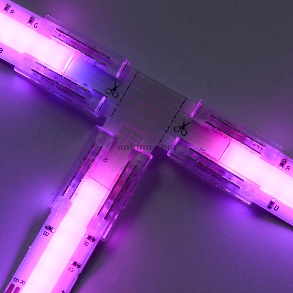 10mm 4 Pins LED Strip Corner PCB Connector for COB RGB L/T 5