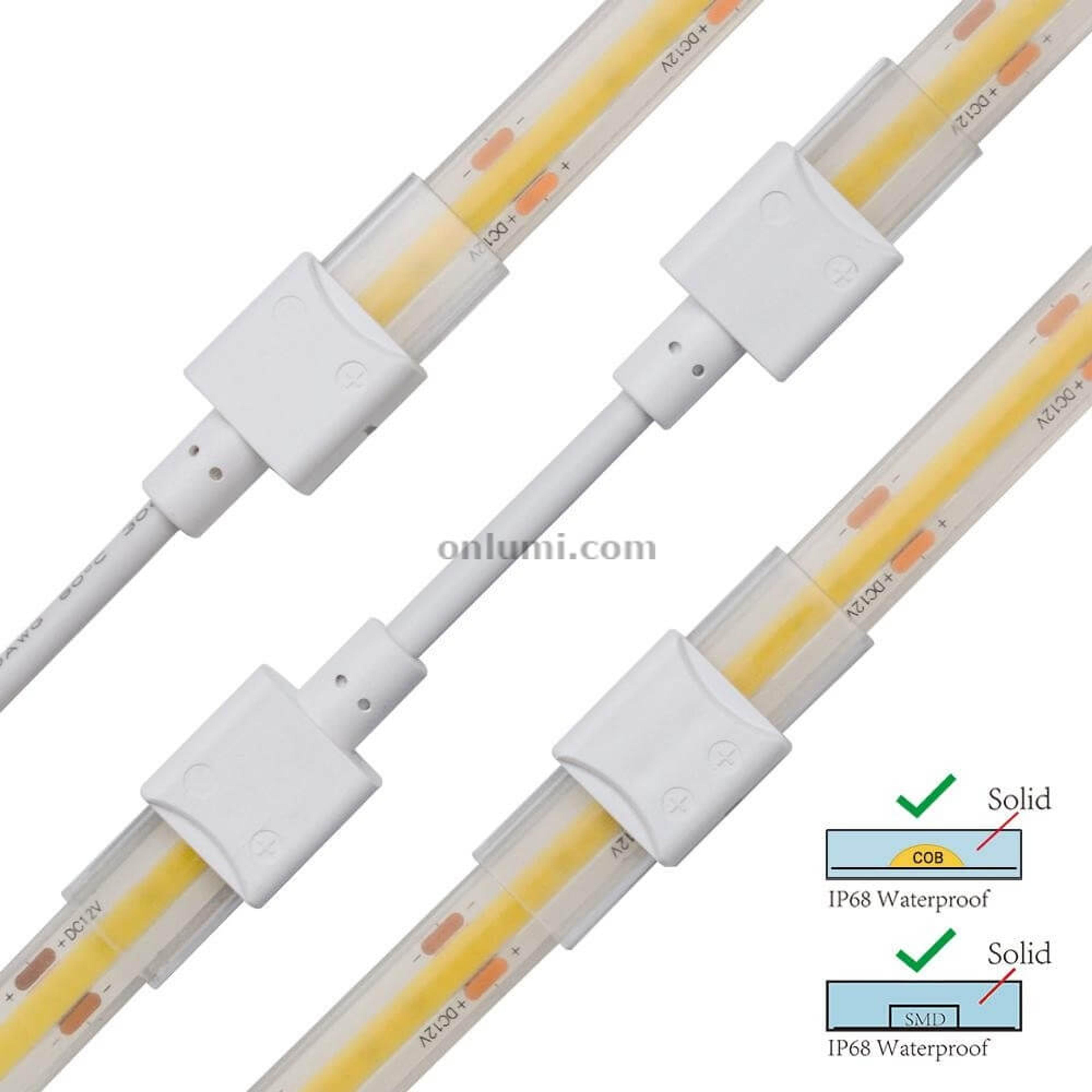 8mm PCB / 10mm Tube 2 Pins for IP67/IP68 SMD/COB Mono