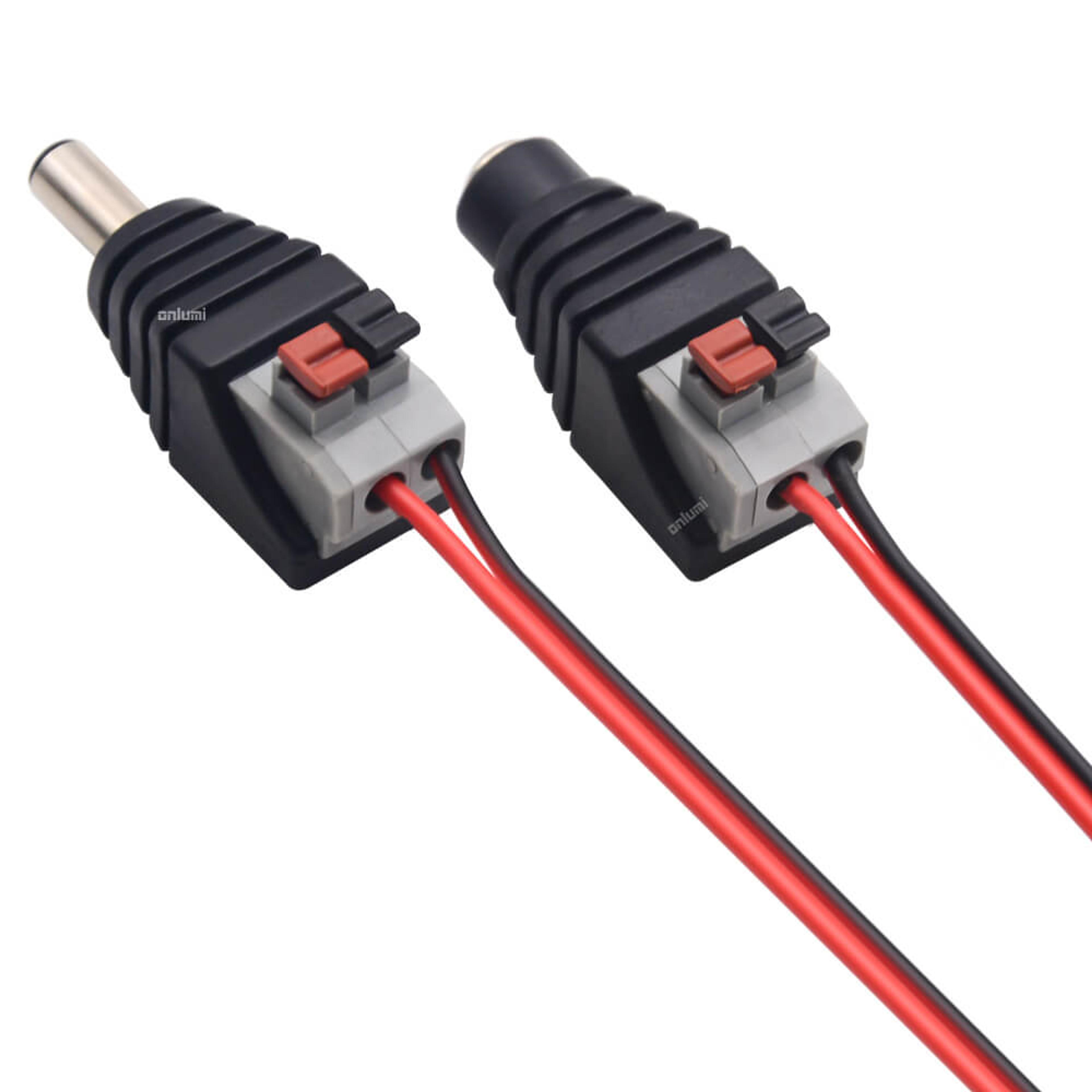 IP20 Button Fixing DC5521 Terminal Connector
