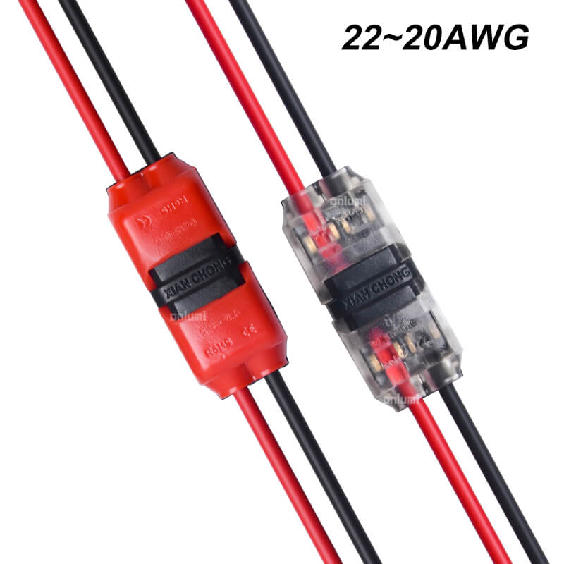 WJ 2 Pins I Shape Inline IDC Wire Connector