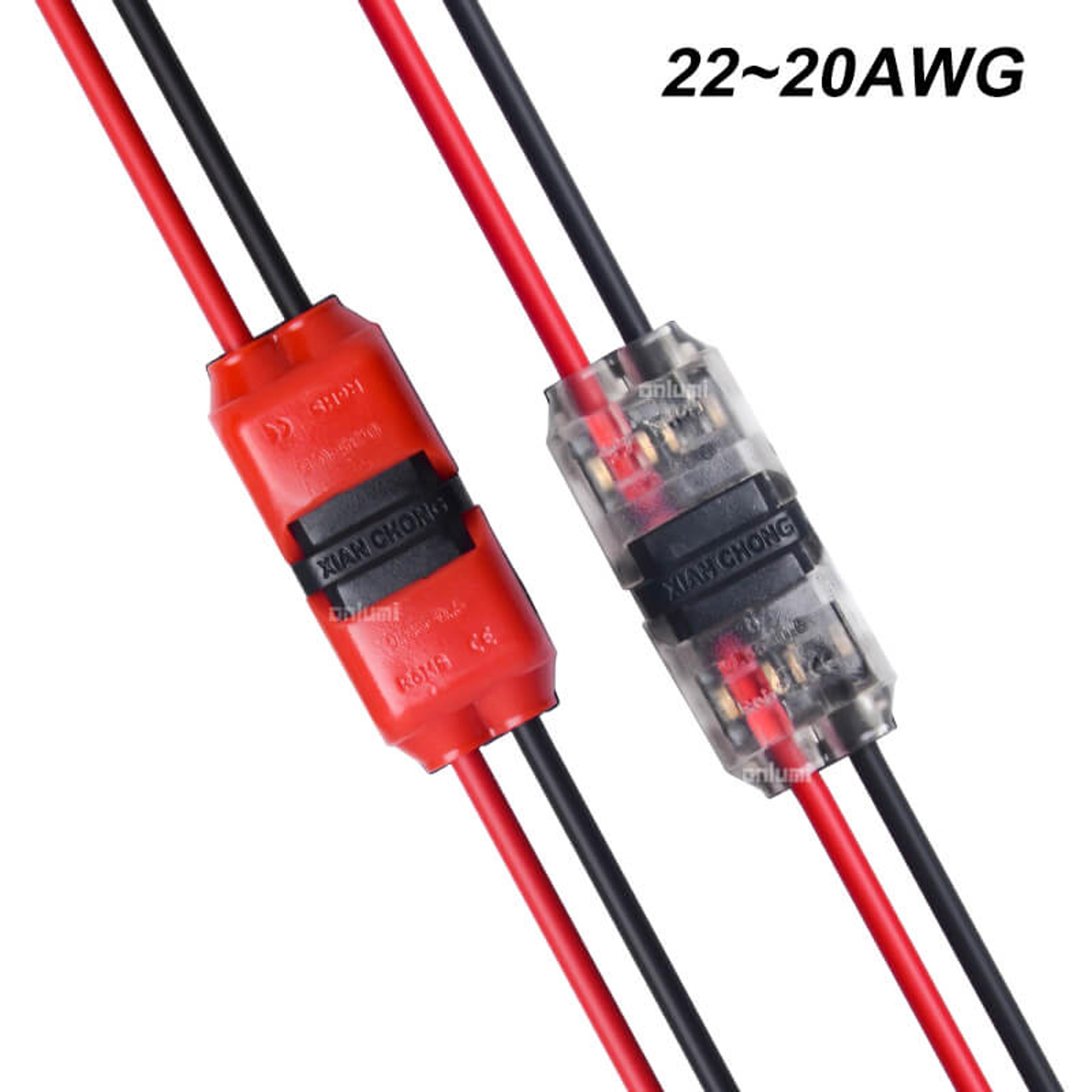 WJ 2 Pins I Shape Inline IDC Wire Connector