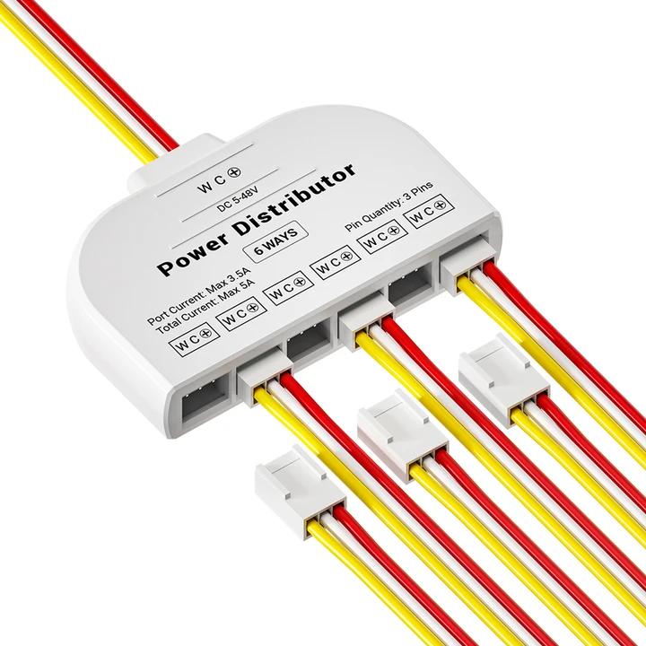 DST 3 Pins 6-Output Parallel Power Distributor for 2510 Plug