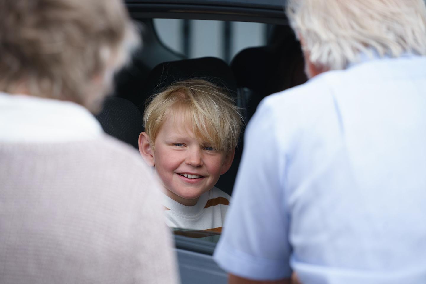 Grandchild with grandparents